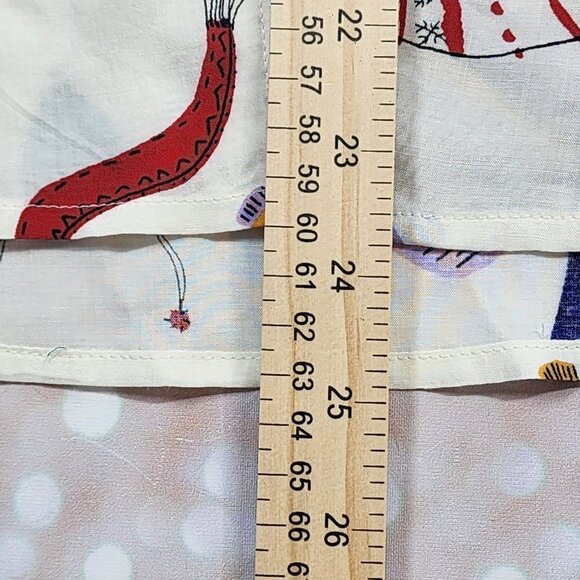 Anthropologie Maeve Snow Day Themed Button Up Blouse Multicolored Size 0 - Picture 10 of 11